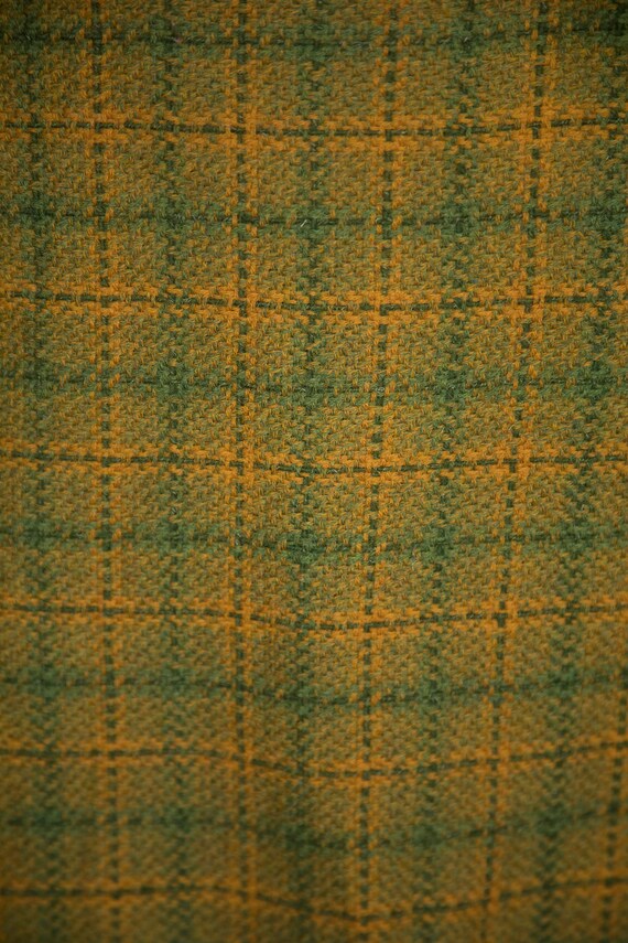 1960s Catalina Green Yellow Virgin Wool Skirt - E… - image 7
