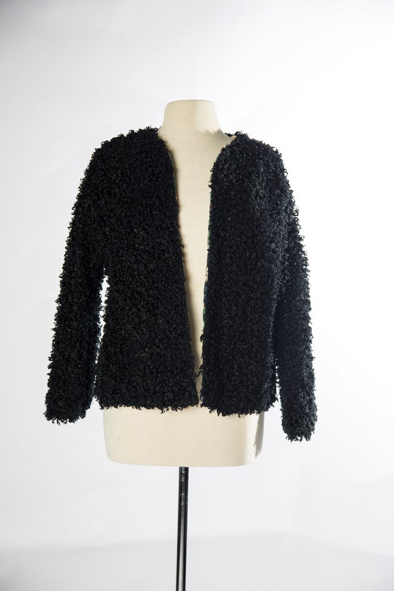 Fun 1970s Reversible Jacket Faux Fur and Novelty … - image 2