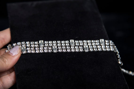 1940s - 1950s Midcentury Weiss Clear Rhinestones … - image 5