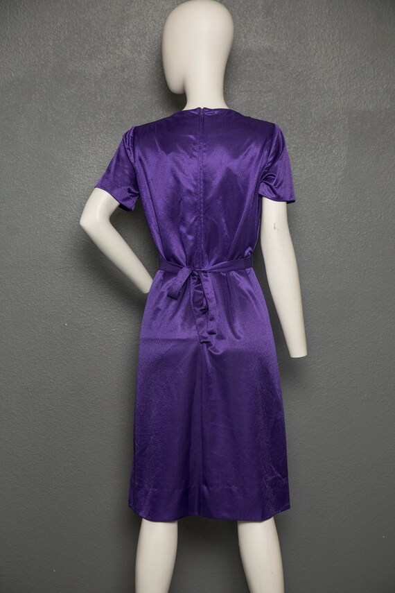 Lovely 1970s Disco Shinny Purple Dress, Union Mad… - image 9