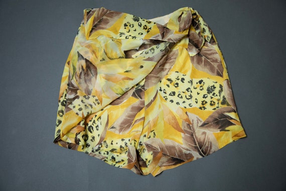 1990s Cache Yellow and Black Skort Short - Small - image 4