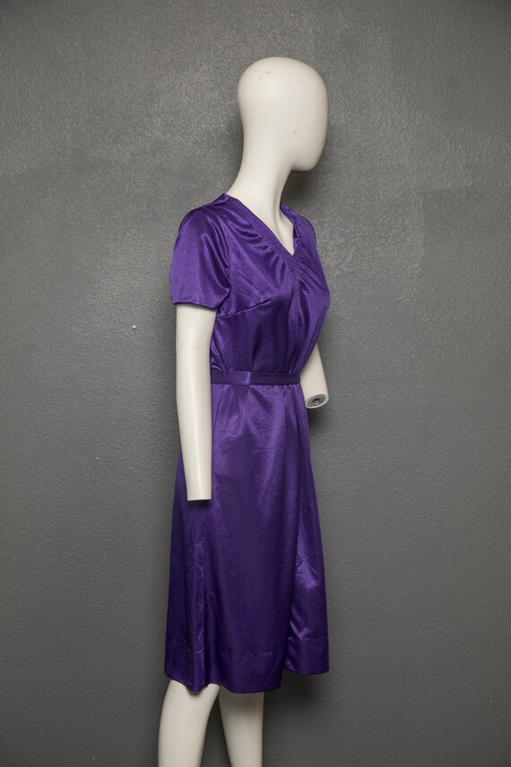 Lovely 1970s Disco Shinny Purple Dress, Union Mad… - image 5