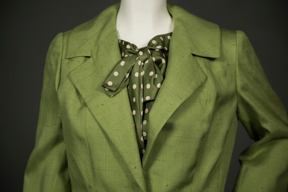 Amazing 1950s Rothmoor NWT 3 Piece Suit Green Sil… - image 4