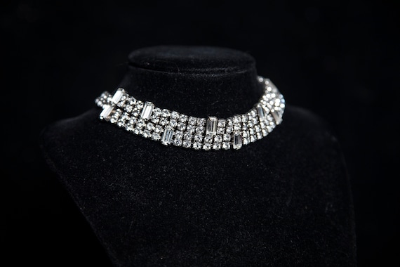 1940s - 1950s Midcentury Weiss Clear Rhinestones … - image 1