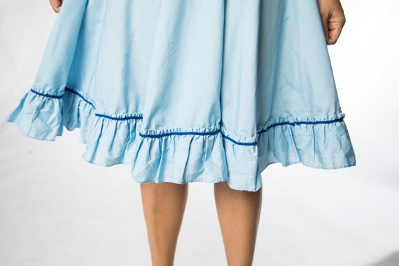 Fun 1960s Baby Blue Country Line dance dress with… - image 10