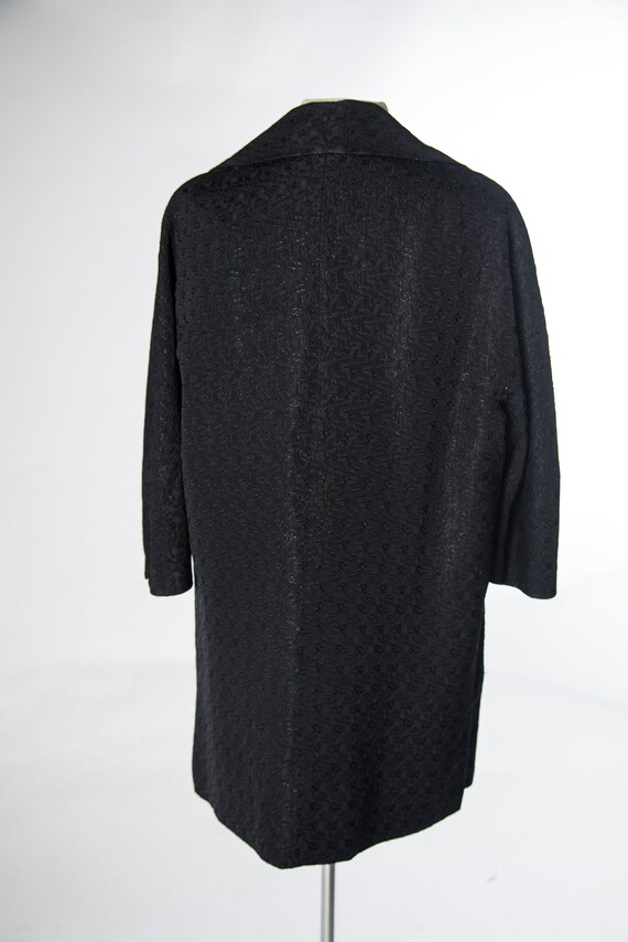 Medium 1960s Mens Black Top Coat