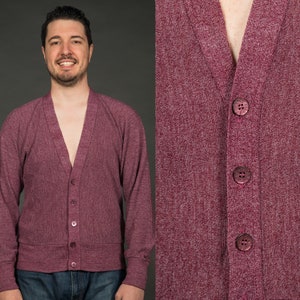1960s Dunbarton from Jewel Maroon Cardigan  - Large