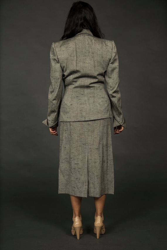 1940's Cream Wool Two Piece Lilli Ann Suit Size S