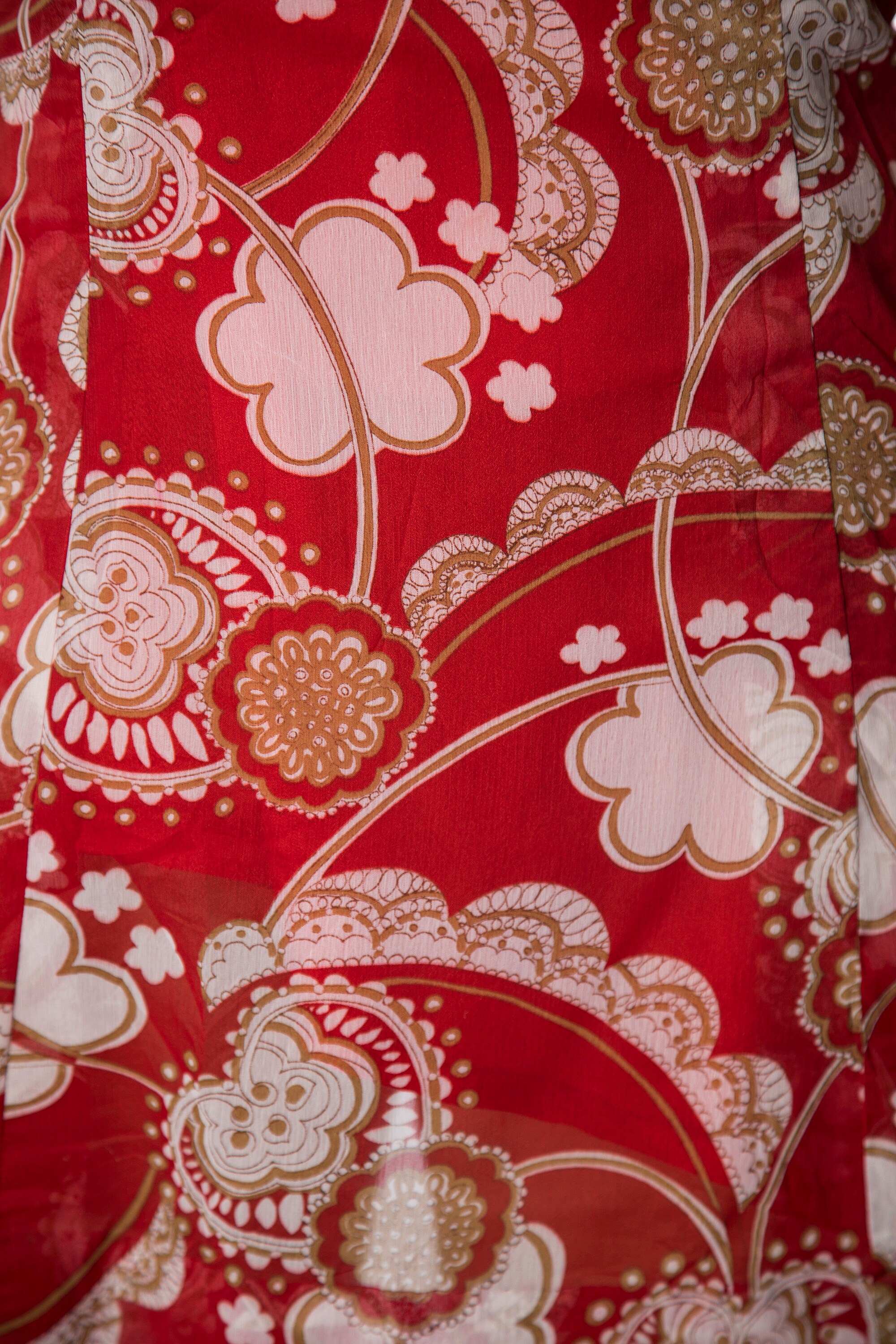 Lovely 1970s Red and White Floral Print Mini Dress Medium Etsy