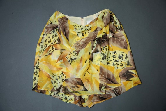 1990s Cache Yellow and Black Skort Short - Small - image 1