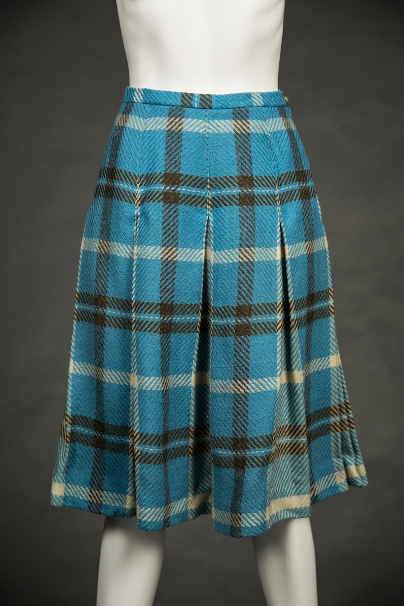 Moonfall Ice Blue Plaid Skirt