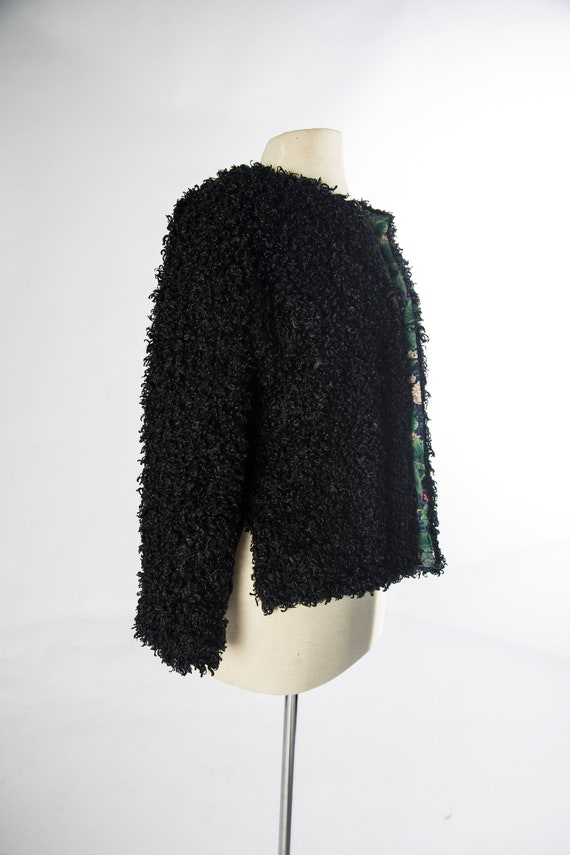 Fun 1970s Reversible Jacket Faux Fur and Novelty … - image 4