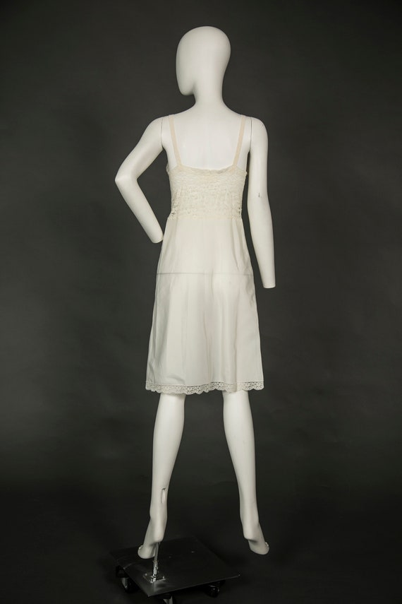 1950s Barbizon Tafredda White Slip w Lace - Small - image 9