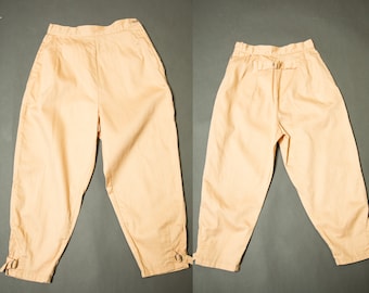 1950s Queen Casuals  Apricot Beach Capri Pants - Small