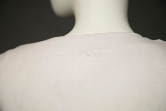 1940s - 1950s Reich White Dress w Orange Cropped … - image 4