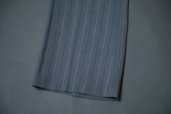 1970s McLean Gray Pants with Blue and White Strip… - image 3