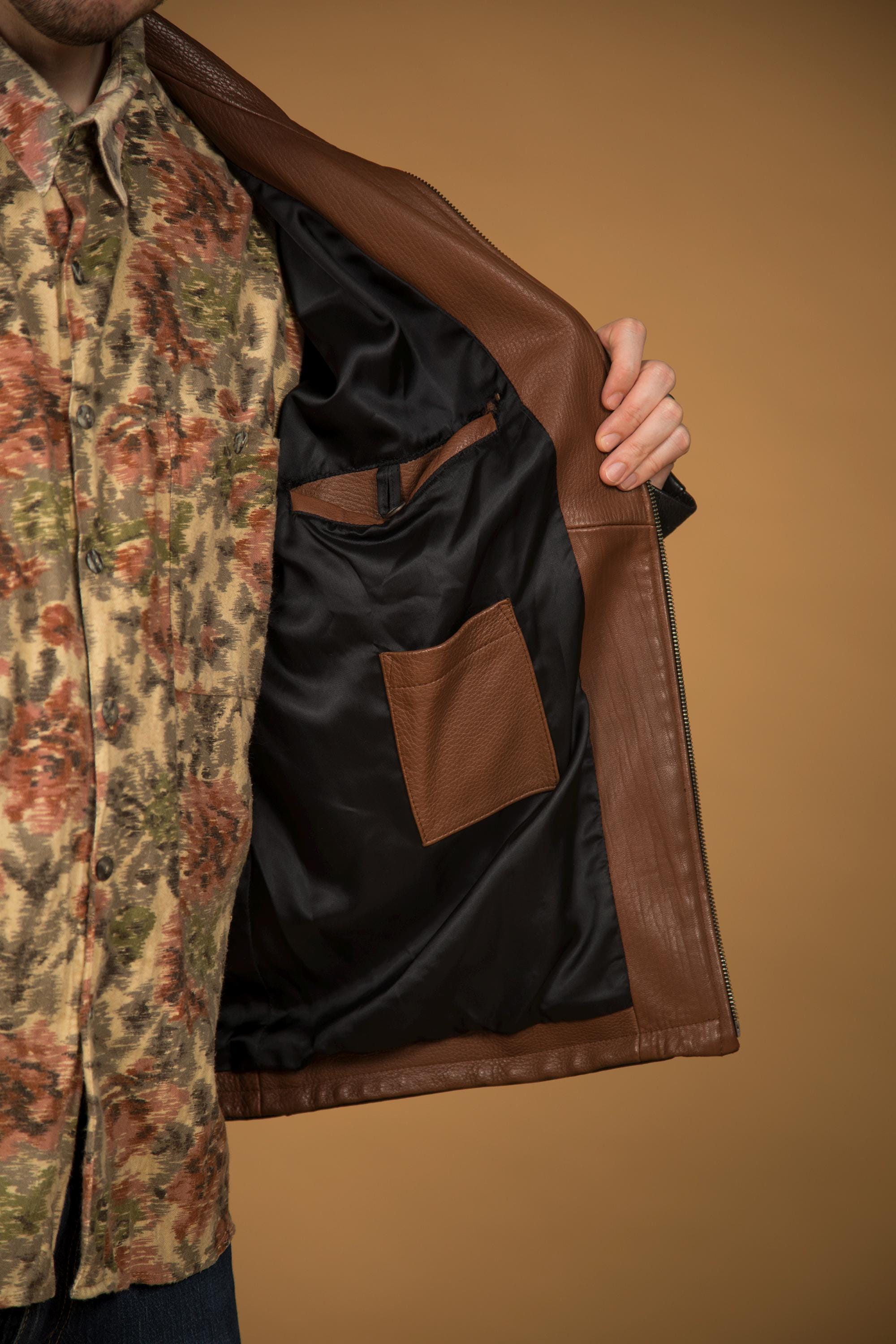 Vintage Paul Stuart Black and Brown Leather Jacket - XL - Etsy