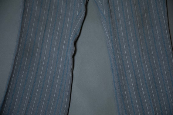 1970s McLean Gray Pants with Blue and White Strip… - image 6