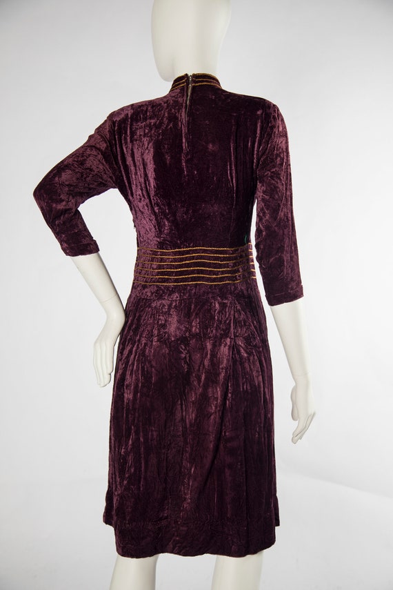 Stunning 1940s Purple Velvet  - Small - image 2