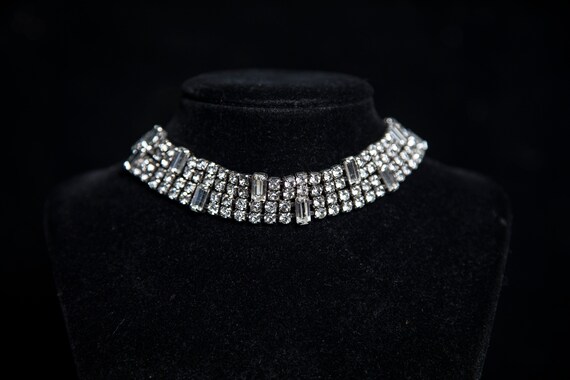 1940s - 1950s Midcentury Weiss Clear Rhinestones … - image 2