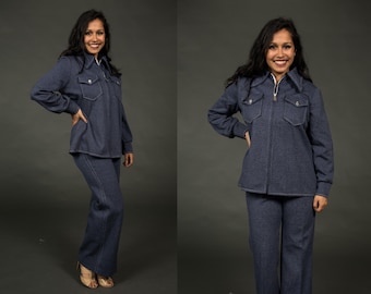 NWT-broekenset jaren 70 versieringen vrijetijdspak - klein, medium