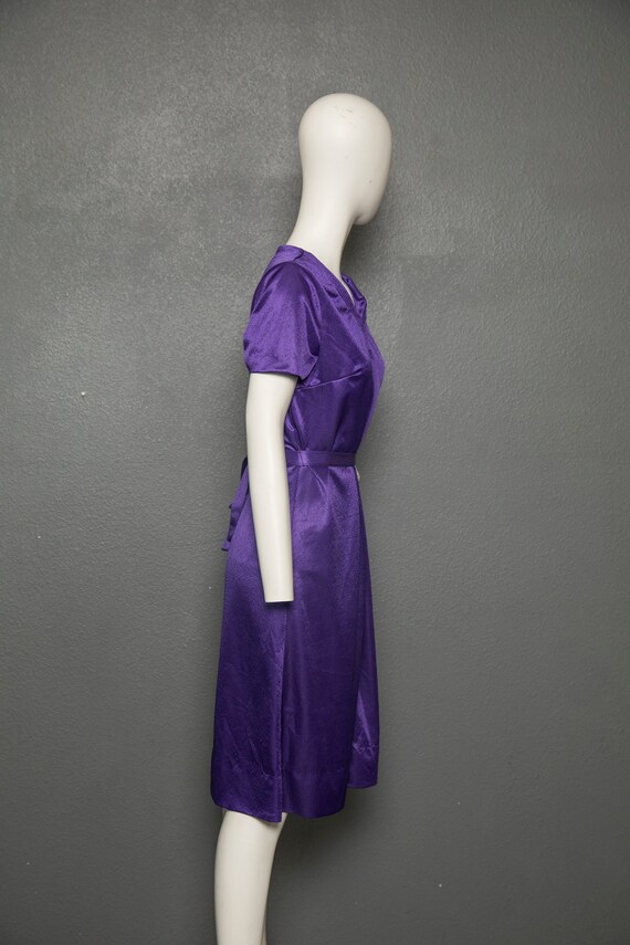 Lovely 1970s Disco Shinny Purple Dress, Union Mad… - image 10