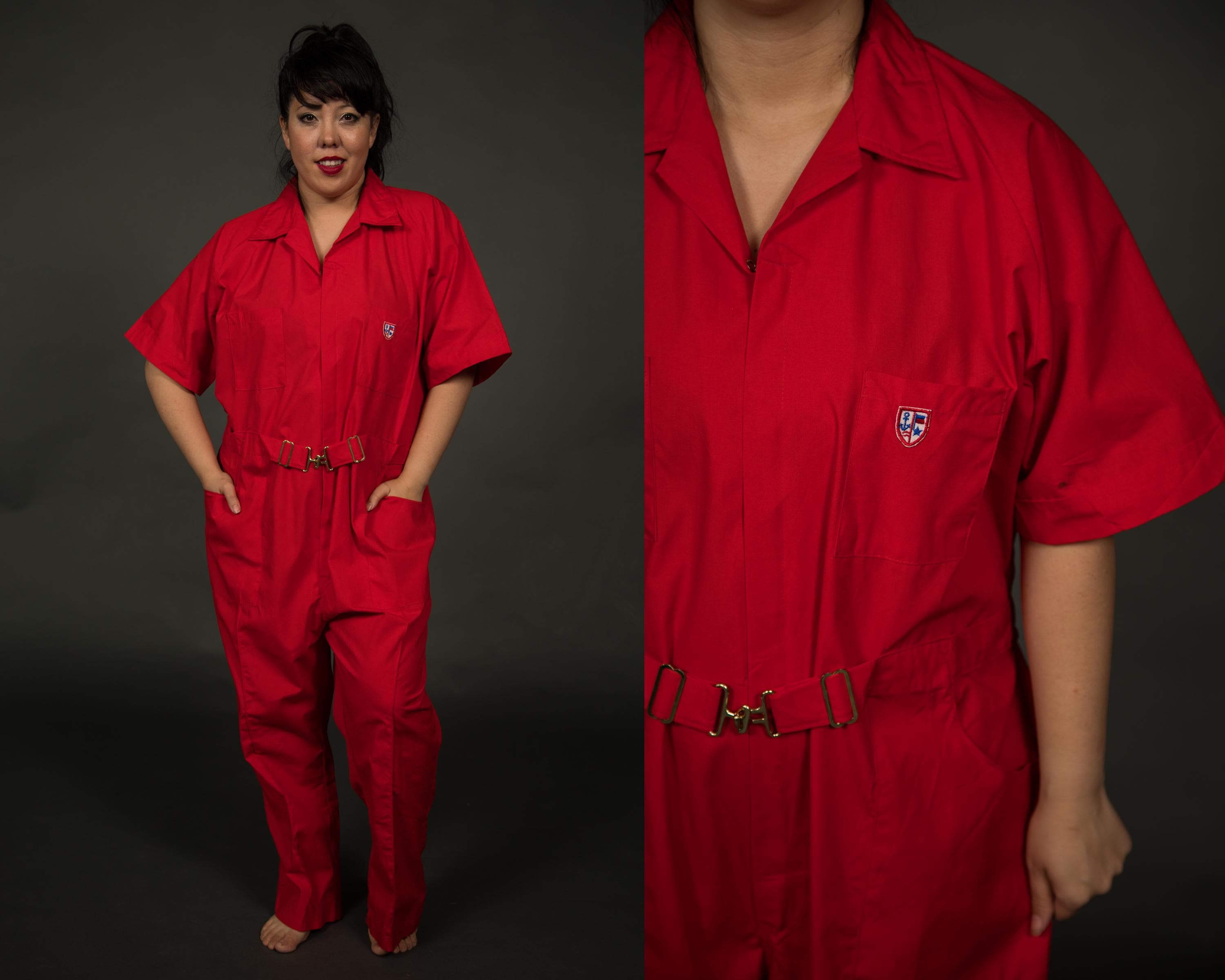 Red Coveralls - Etsy
