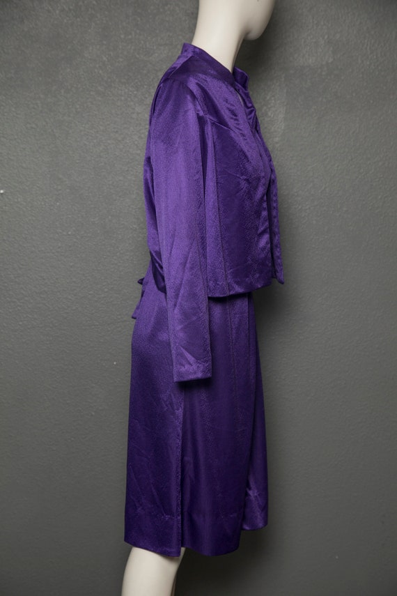 Lovely 1970s Disco Shinny Purple Dress, Union Mad… - image 7