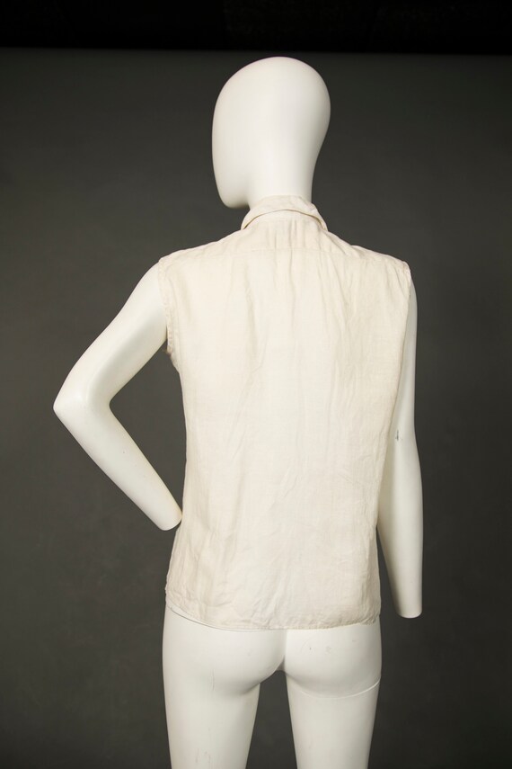 1940s Shapely Classic Sanforized Irish Linen Whit… - image 2
