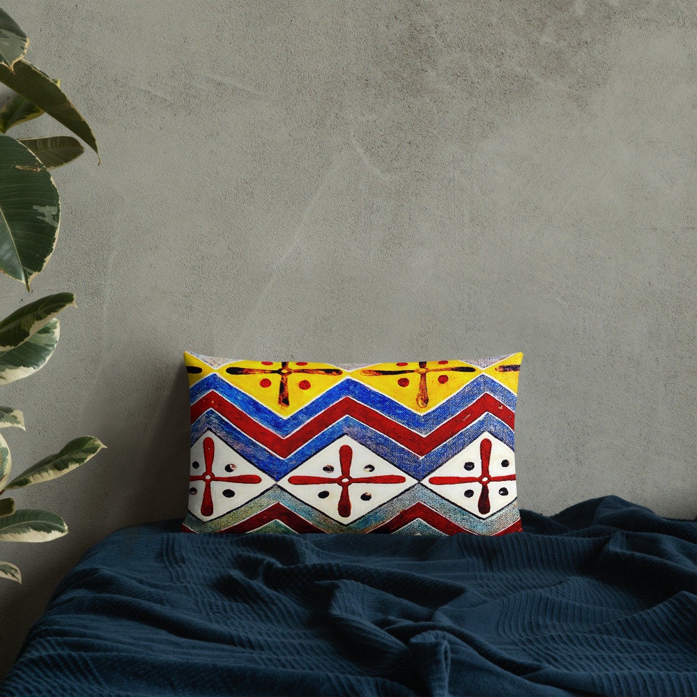 Mediterranean Design Premium Pillow Etsy UK