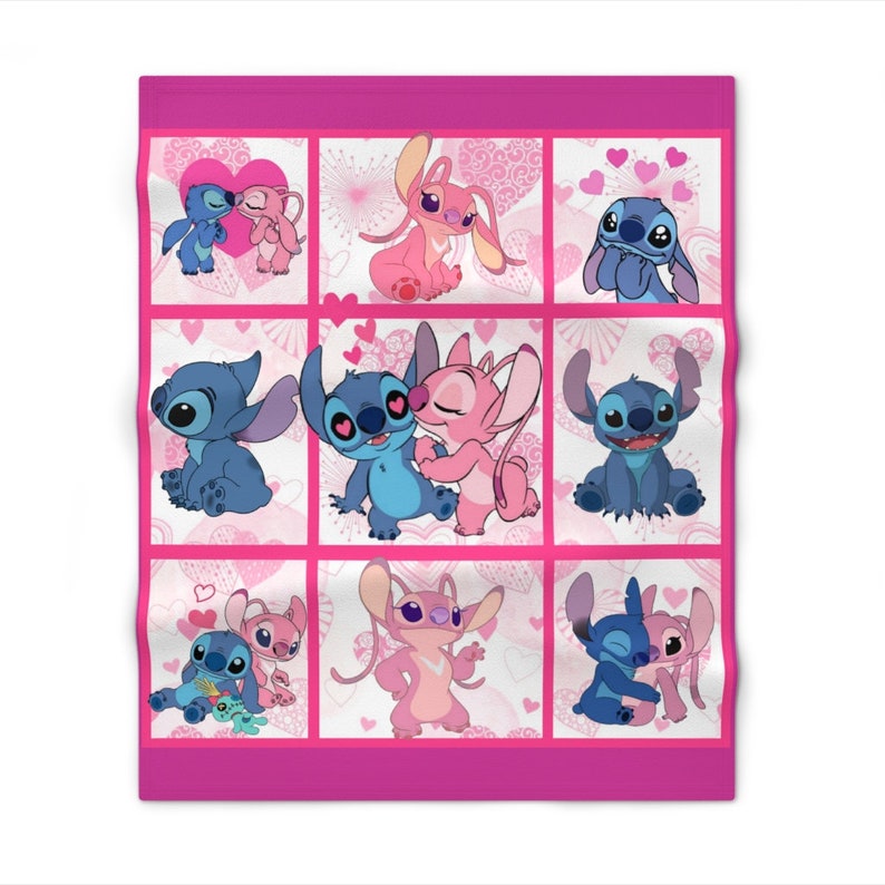 Stitch and Angel. Lilo and Stitch. Throw Blanket Etsy