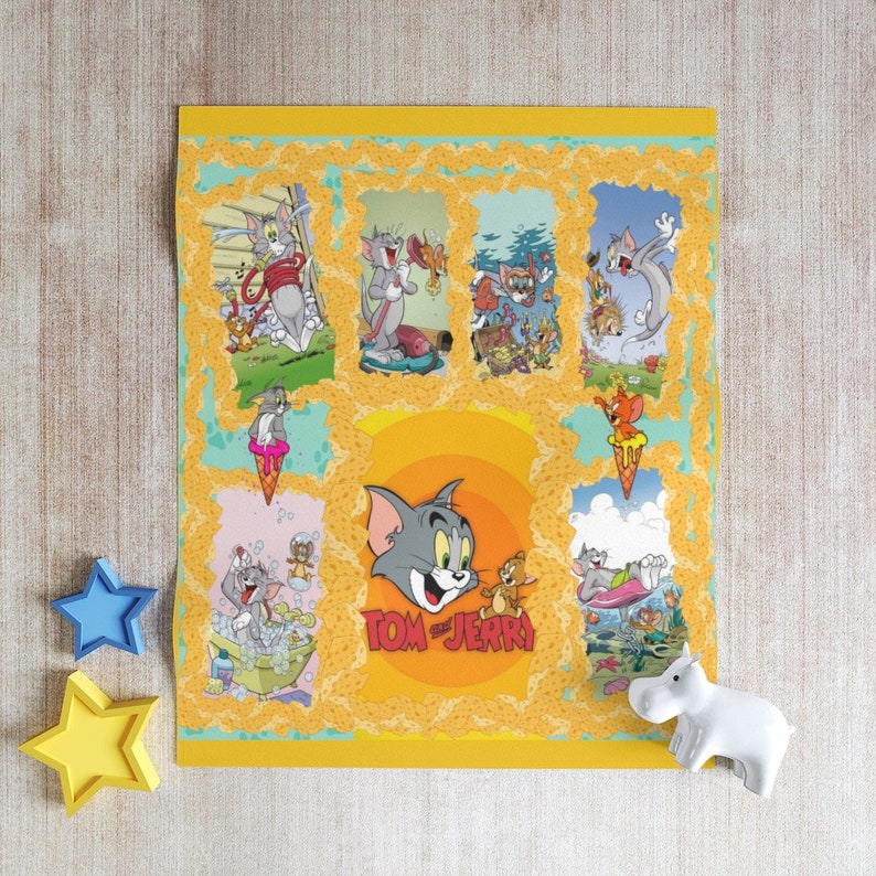 Tom and Jerry. Disney. Throw Blanket Etsy