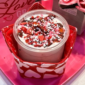 Valentine Hearts Ninja Creami Ice Cream cozies-pint & deluxe sizes-limited amount!