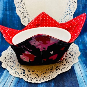 Adorable Cats, Dogs & Hearts-Microwavable Bowl Cozy (bowl not included).
