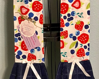 Arándanos y Fresas nuevo diseñador Cocina Boa Toalla/Delantal-OPCIÓN DE PERSONALIZACIÓN