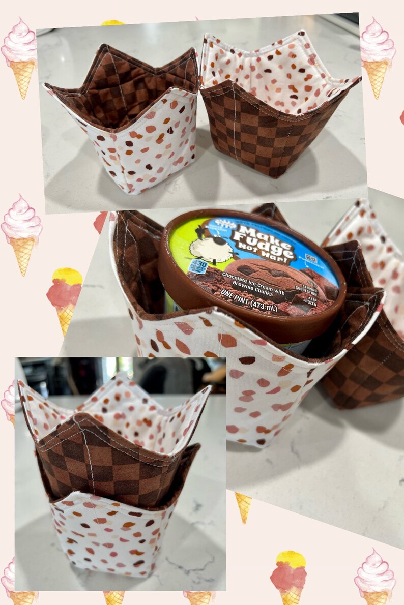 Poziespint Size Bowl Coziesperfect for Ice Cream Pints and Hot Microwaveable Food Cups. Etsy