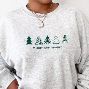 Gray Luxe Holiday Tree Sweatshirt with Designer-Inspired Gifts – Plus Sizes 2X–3X