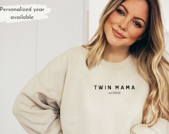 Twin mama sweatshirt, Twin mom shirt, Twin mama gift, Twin announcement, Twin mom sweater, Expecting mom gift, First mothers day gift