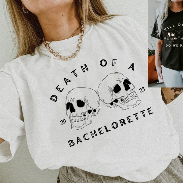Morte de camisas de despedida de solteira, Até a morte festejamos, Noiva ou morremos, Noiva de Halloween, Noiva bruxa, Solteira assustadora