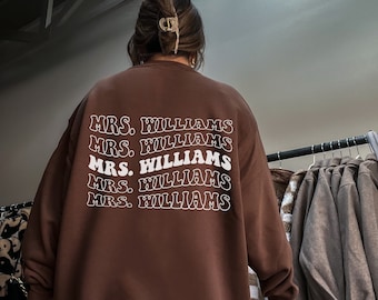 Mrs sweatshirt, Custom Bride sweatshirt, Engagement gift for friend, Getting ready outfit, Personalized future mrs shirt, Honeymoon gift