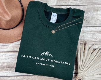Christian Crewneck Sweatshirt, Bible verse sweatshirt, Christian sweaters for women, Faith over fear, Minimalist Soft Oversized Crewnck