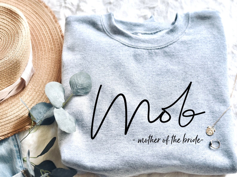 Mother of the bride gift from bride, Mother of the bride shirt, Crew Neck Sweatshirt Sport Grey