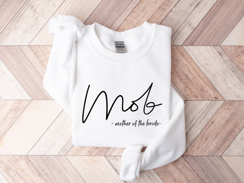 Mother of the bride gift from bride, Mother of the bride shirt, Crew Neck Sweatshirt White