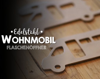 Wohnmobil Flaschenöffner-Design aus Edelstahl