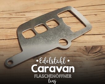 Caravan Bottle Opener Design (long) stainless steel