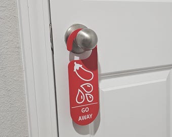 3D Printed Spicy Emoji Door Sign - Humorous Go Away Warning for Adults