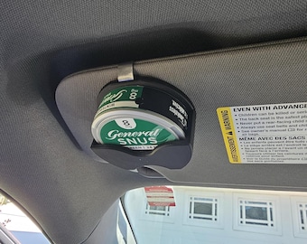 General SNUS Compatible Visor Clip - Unique 3D-Printed Car Accessory for Smokeless Storage & Organization