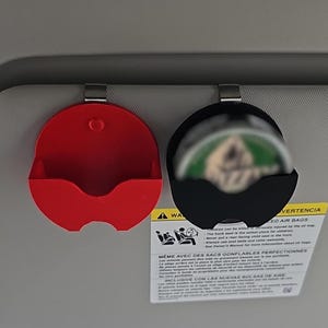 Grizzly Tobacco Compatible Can Visor Clip | 3D-Printed Car Organization Accessory for Tobacco Enthusiasts image 2