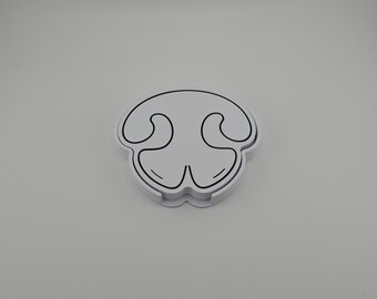 3D Printed Dog Nose Coaster Set with Holder: Unique Pet Lover Gift