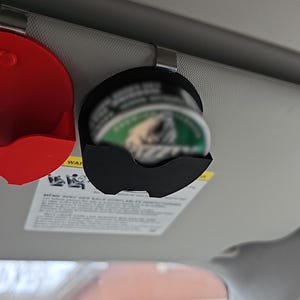 Grizzly Tobacco Compatible Can Visor Clip | 3D-Printed Car Organization Accessory for Tobacco Enthusiasts